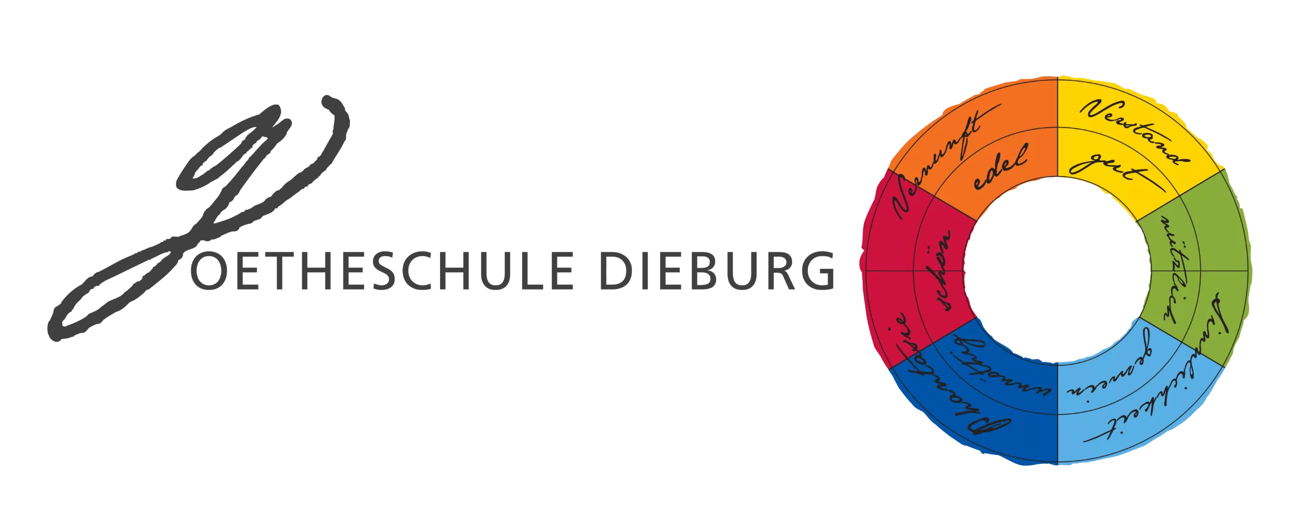 Logo Goetheschule Dieburg mit schwarzer Schrift