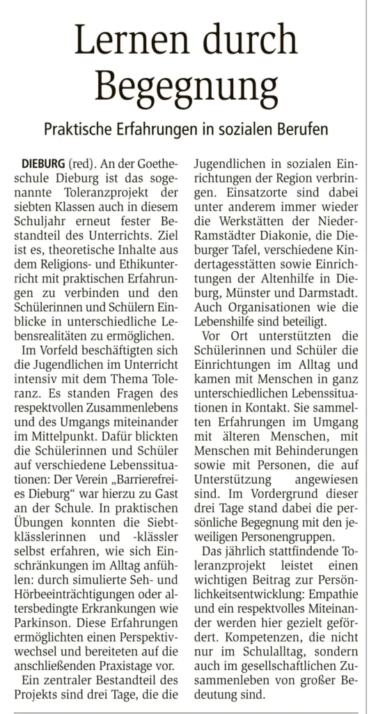Toleranzprojekt der 7. Klassen: Lernen durch Begegnung und Erfahrung GSD 7B2iuhocB1ecsUyxUSDM9AETF