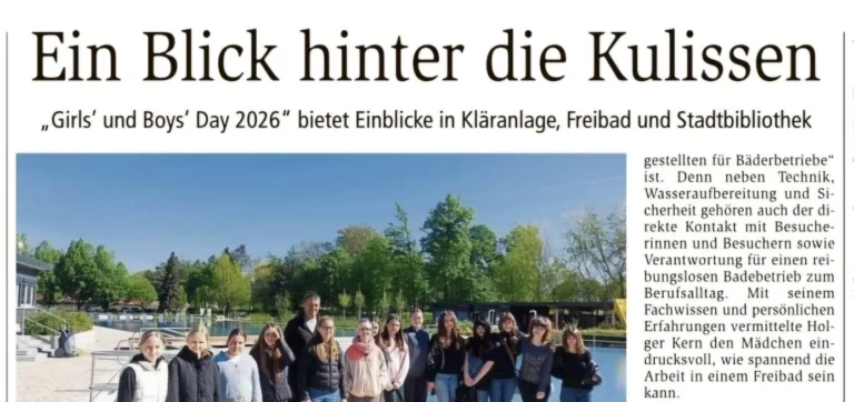 „Girls' und Boys' Day 2026" bietet Einblicke in Kläranlage, Freibad und Stadtbibliothek GSD igc3cyOwlcHlsHsGzIZ58WiCM e1778669631576